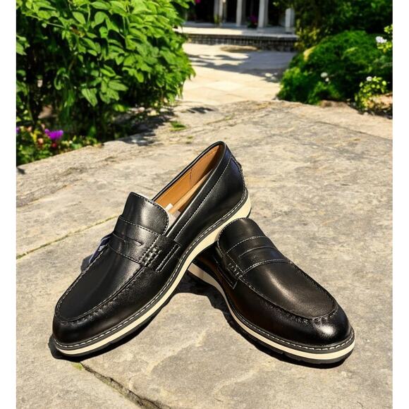 New Men\'s Black Loafers Shoes Sonoma Ortholite Eco Size 10.5 Slip Ons main image 4